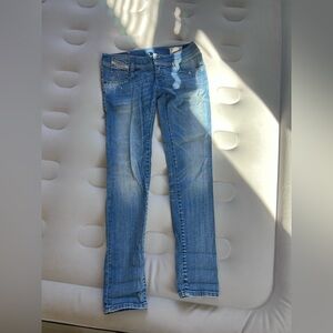 Diesel Women's Low-waist Blue Skinny Jeans
